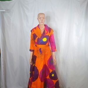 Abcwax African print Formal Dress Sz Large